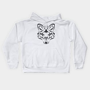 Fox in tribal style Kids Hoodie